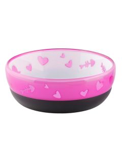 All For Paws Modern Cat Love Bowl, Pink