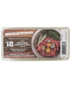 Big Country Raw Frozen Quail Eggs [18 Pack]