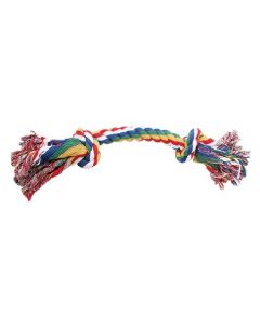 Pawise Fetch & Play Rope Bone With 2 Knots, Multi-Colour, 12" -XLarge