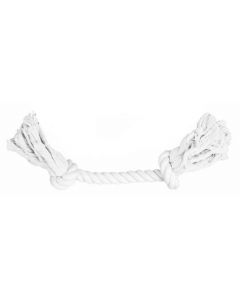 Pawise Fetch & Play Rope Bone With 2 Knots, Natural, 5" -Small