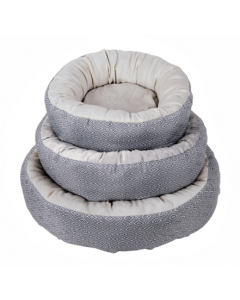 Pawise Round Dog Bed Grey, 25x25” -Large