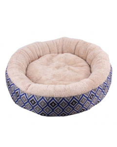 Pawise Round Dog Bed Blue, 22x22” -Medium