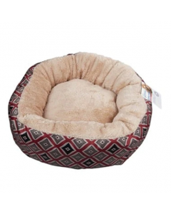 Pawise Round Dog Bed Red, 22x22” -Medium