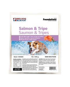 Red Dog Blue Kat Foundations Raw Salmon & Tripe Dog Food [1lb]