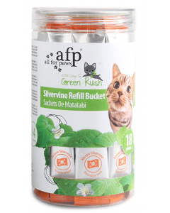 All For Paws Green Rush Silvervine Powder Refills, 18pk