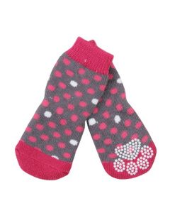 Pawise Anti Slip Socks Dots, 4pk -XSmall