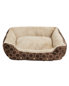 Pawise Square Dog Bed Coffee, 19x16”-Small