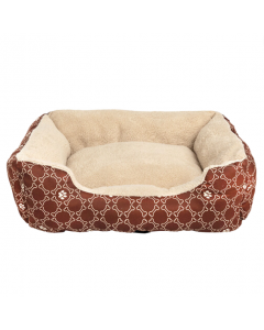 Pawise Square Dog Bed Wine, 19x16”-Small