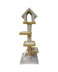 TomCat Chalet Scratching Post with Sisal [5'] (Assorted Colours) TCS162