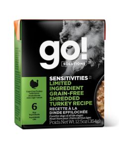 Go! Solutions Sensitivities Limited Ingredient Grain-Free Shredded Turkey Dog Food [354g]
