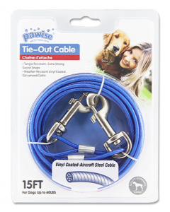 Pawise Tie-Out Cable 15ft, 60lbs