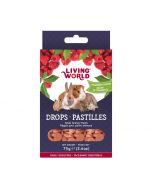 Living World Drops Raspberry Flavour, 75g 