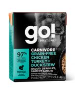 Go! Solutions Carnivore Grain-Free Chicken Turkey + Duck Stew Dog Food  , 354g