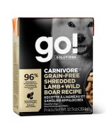 Go! Solutions Carnivore Grain-Free Shredded Lamb + Wild Boar Dog Food  , 354g