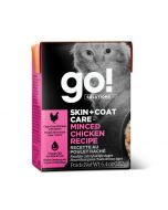 Go! Solutions Skin + Coat Care Minced Chicken Cat Food, 182g