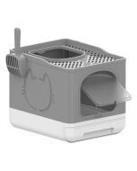 All For Paws Go Fresh Foldable Cat Litter Box Grey