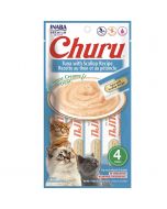Inaba Churu Puree Tuna With Scallop Cat Treat, 4pk