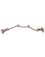 Pawise Fetch & Play Rope Bone With 4 Knots, Multi-Colour, 36" -Large