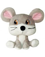 Dogit Luvz Big Heads Gray Mouse