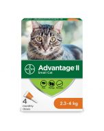 Advantage II Small Cat Flea Treatment [Between 2.3-4kg - 4 Pack]