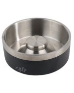 All For Paws Lifestyle Stainless Steel Slow Feeding Bowl, Black Large