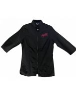Cozymo 3/4 Sleeve Bling Zip-up Fitted Grooming Jacket