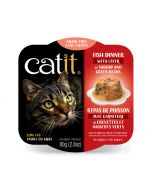 Catit Fish Dinner with Shrimp and Green Beans Cat Food [80g]