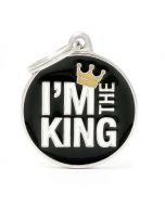 My Family CHARMS Circle "I'm The King" Pet ID Tag
