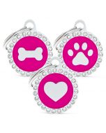 My Family GLAM Circle Design Pet ID Tags
