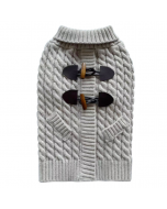 Pawise Grey Cable-Knit Sweater, 16"