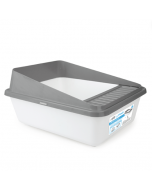 All For Paws Go Fresh High Back Cat Litter Box Grey, 17x13x8” -Small