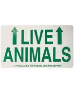 KC Pet Live Animal Declarations Label with Arrows