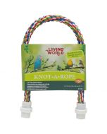 Living World Knot-A-Rope Multi-Coloured Cotton Perch [0.6" x 21"]