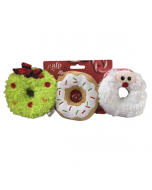 All For Paws Happy Holiday Donut Toys, 3pk
