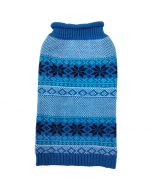 Doggie-Q Sweater Alpine Snowflake Blue [10"]