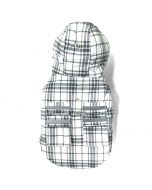 Doggie-Q Checkered Plaid Jacket Grey & White [8"]