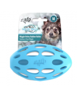 All For Paws Wiggle Holey Rubber Roller, 4.5x2.8" -Medium