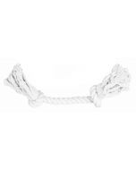 Pawise Fetch & Play Rope Bone With 2 Knots, Natural, 9" -Large