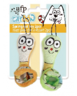 All For Paws Catoon Spring Cat Toy, 2pk