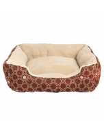 Pawise Square Dog Bed Wine, 19x16”-Small