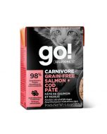 Go! Solutions Carnivore Grain-Free Salmon + Cod Pâté Cat Food [182g]