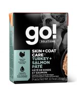 Go! Solutions Skin + Coat Care Turkey + Salmon Pâté Dog Food  [354g]