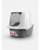 Pawise Hooded Kitty Litter Tray, 19x15x15.7" -Small