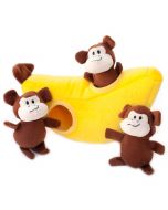 ZippyPaws Burrow Squeaker Toy Monkey 'n Banana