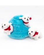 ZippyPaws Burrow Squeaker Toy Polar Bear Igloo