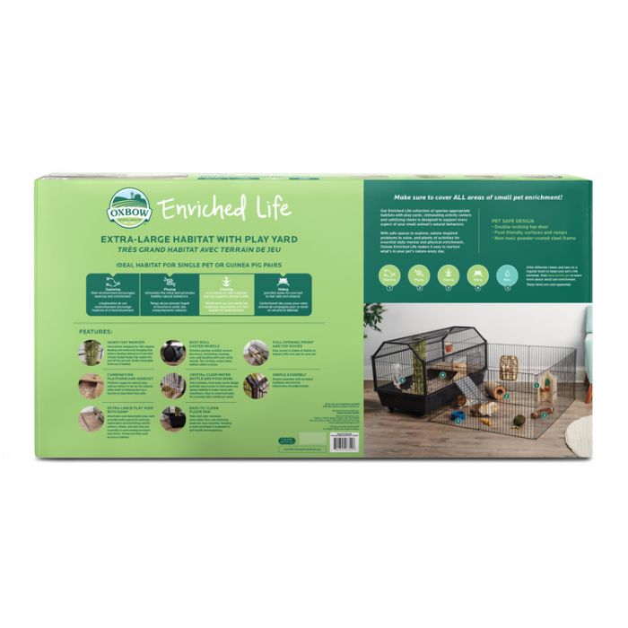 Rabbit habitat with play yard outlet